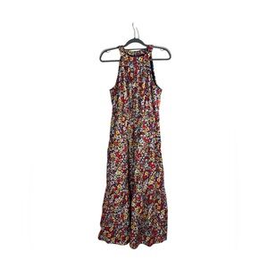 Ann Taylor Floral Maxi Dress Women’s M Sleeveless Tiered Summer Boho Cottagecore
